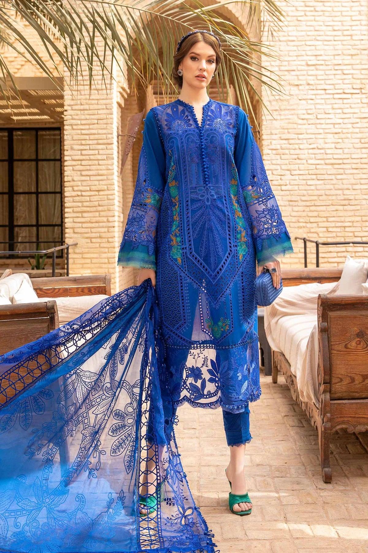 Maria shops b Embroidered suit 3 pcs