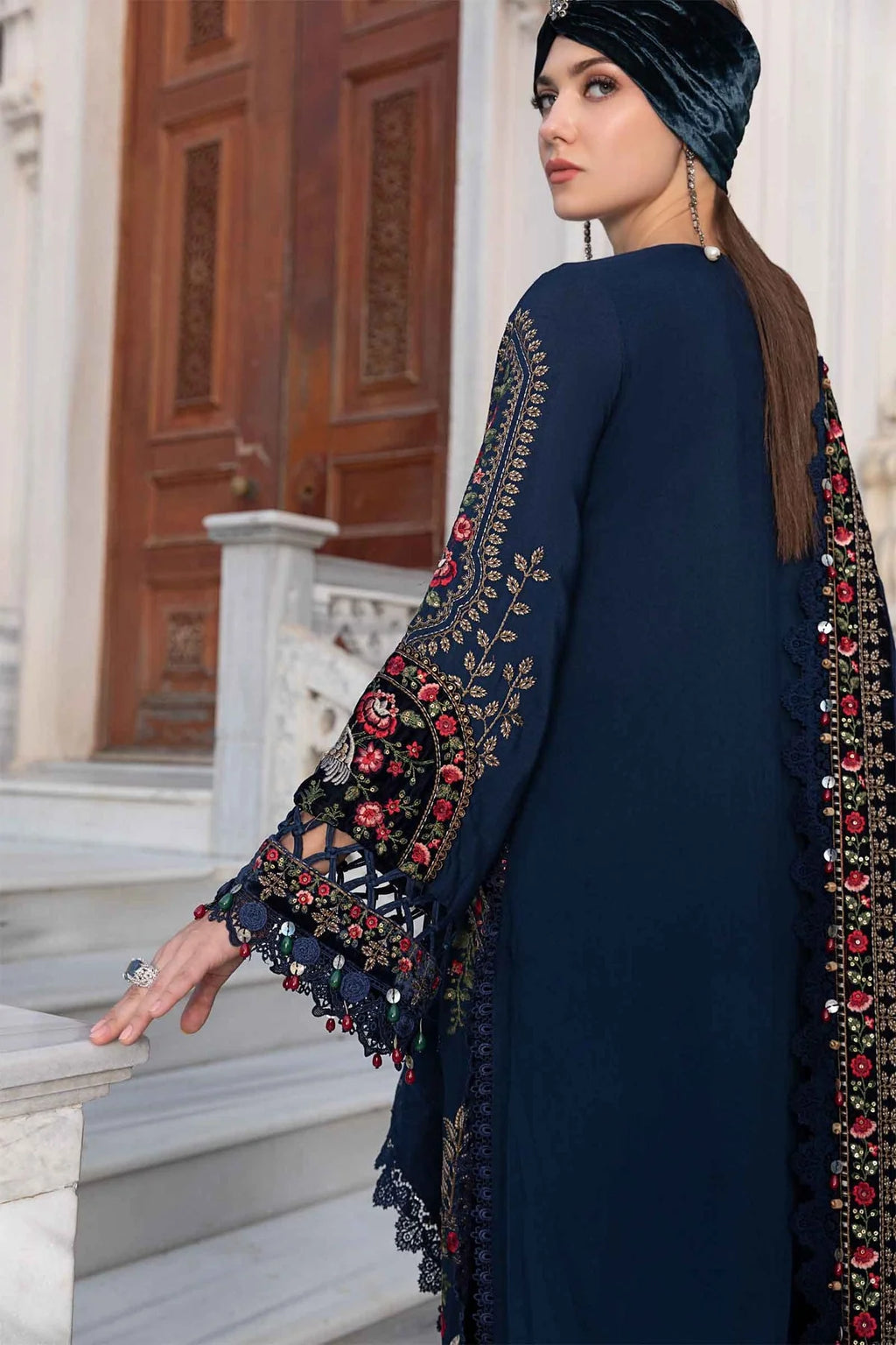 Maria.B Luxury Embroidered Lawn With Pure Chiffon Duppta Unstitched D- –  Zainabjees