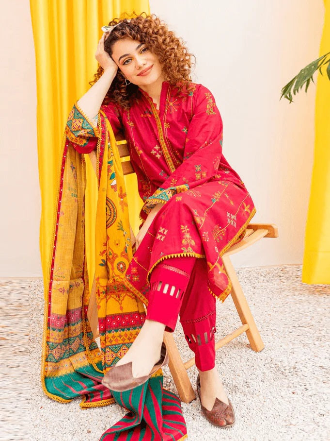 Batik RANG ROGAN 3 Pieces Unstitch Lawn Embroidered Suits – Zainabjees