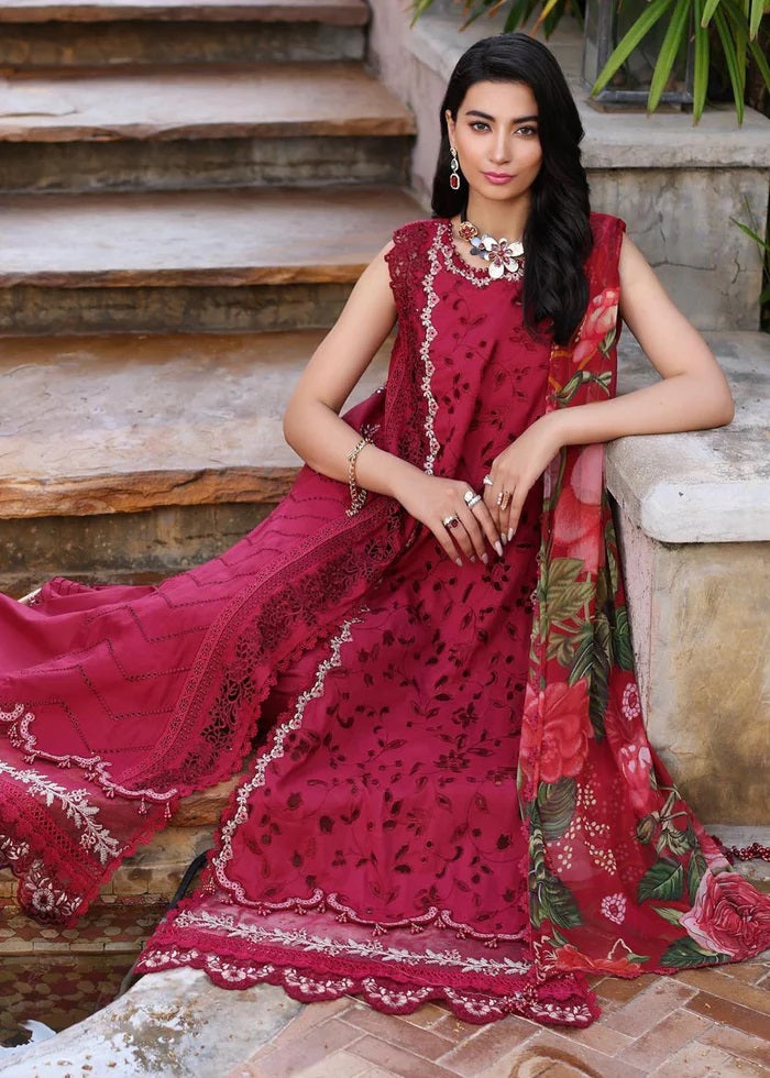 NOOR BY SAADIA ASAD LUXURY CHIKANKARI - SUMMER LAWN 3 PIECES UNSTITCHED - D3-A