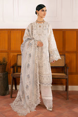 Baroque Embroidered Lawn Suits Unstitched 3 Piece BQ23ES BQU-SL11-D01 - Summer Collection