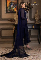 The Iqra & Minal Edit by Asim Jofa Embroidered Chiffon Suits Unstitched 3 Piece AJIM-04 - Luxury Collection