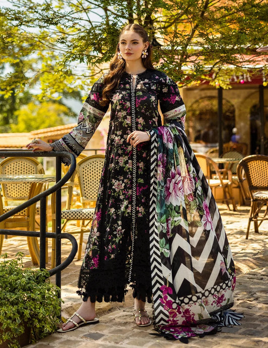 Elaf Luxury Lawn Embroidered Unstitched 3 Piece ELK-05A Belleza