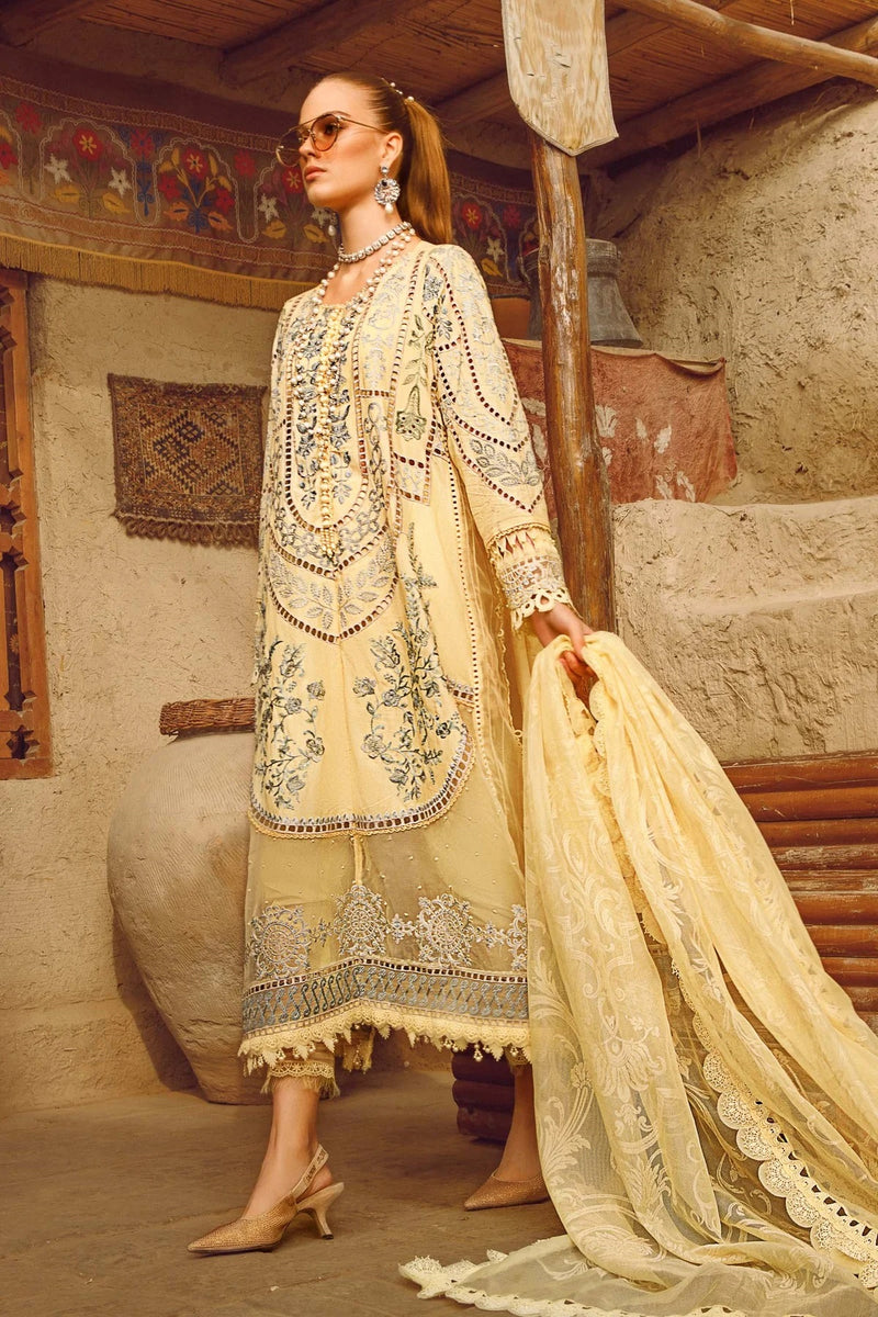Voyage A Luxe by Maria.B Unstitched 3 Piece Luxury Eid Lawn Collection MB 12-A