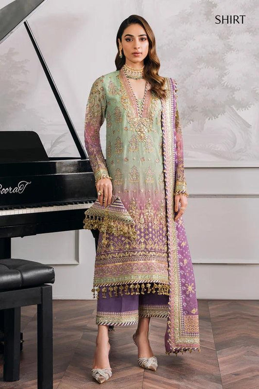 Baroque Chantelle Embroidered Luxury Chiffon 3 Pc Unstitched Suit EC-08