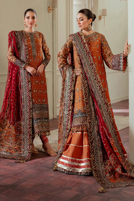 Baroque Chantelle Embroidered Zari Net Unstitched 3Pc Suit CH-13-01