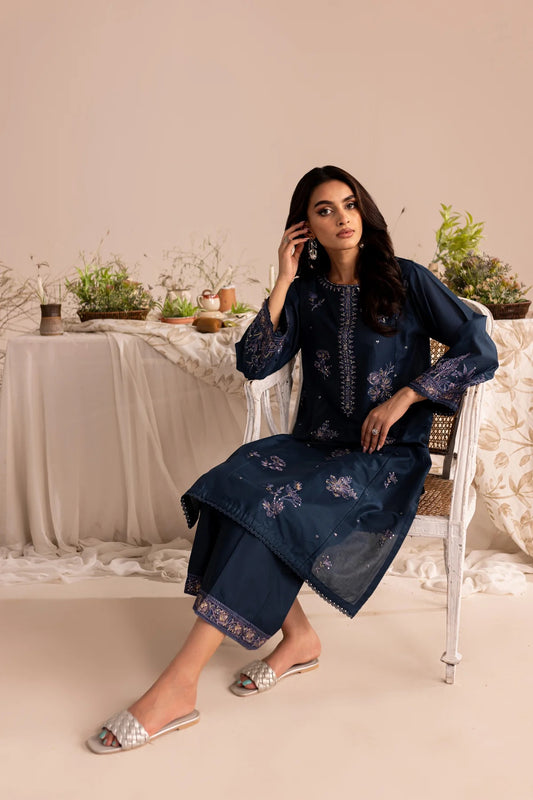 Batik 2 Pc Dhanak Embroidered Shirt With Dhanak Embroidered Katara