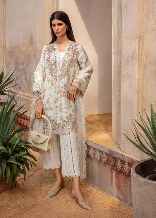 Crimson By Saira Shakira Luxury Lawn Embroidered A Flower Named Peace - CRWP 5