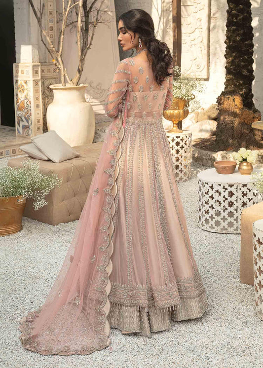 MOTIFZ BRIDAL COLLECTION PALATIAL NET FROCK 3PC ON BAREEZE SOFT NET MF 05