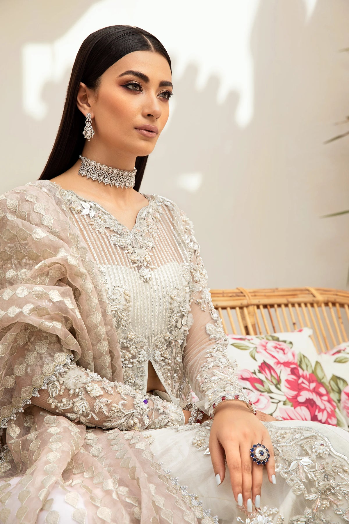 Maryam Hussain Rosnhi Luxury Formal Marwa Unstitched Chapter2 MFC2-06 By Nimra Khan