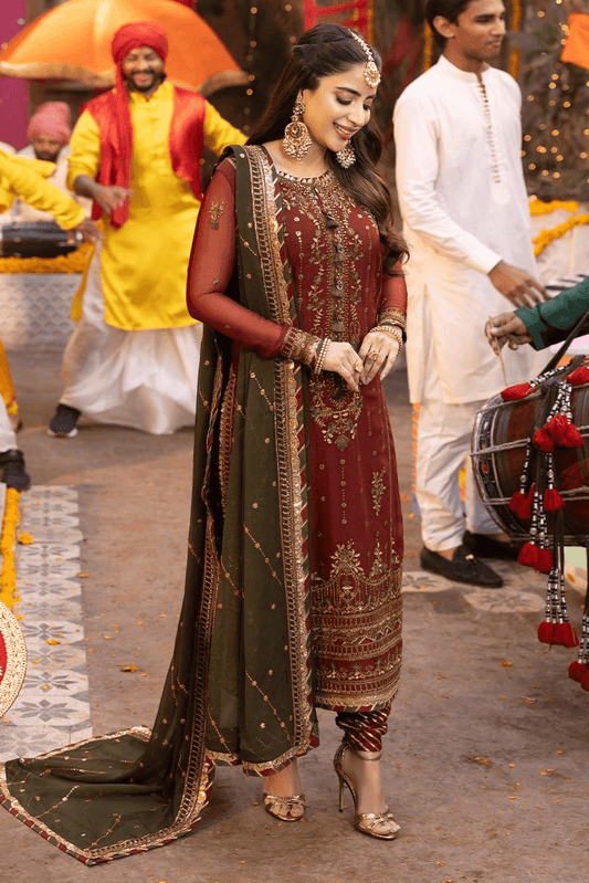 Asim Jofa Luxury Chiffon Embroidered 3 Pc Collection AJCD-22