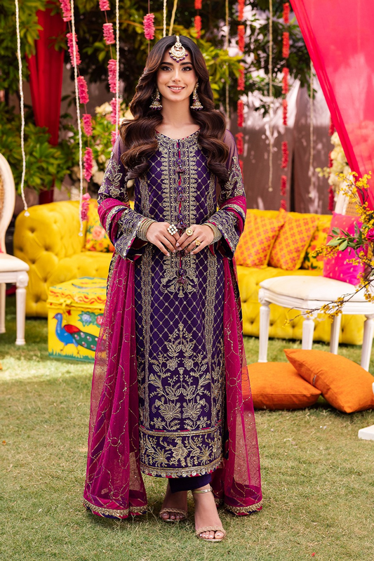 Asim Jofa Luxury Chiffon Embroidered Collection 3 Pc  Unstitched AJMJ-14