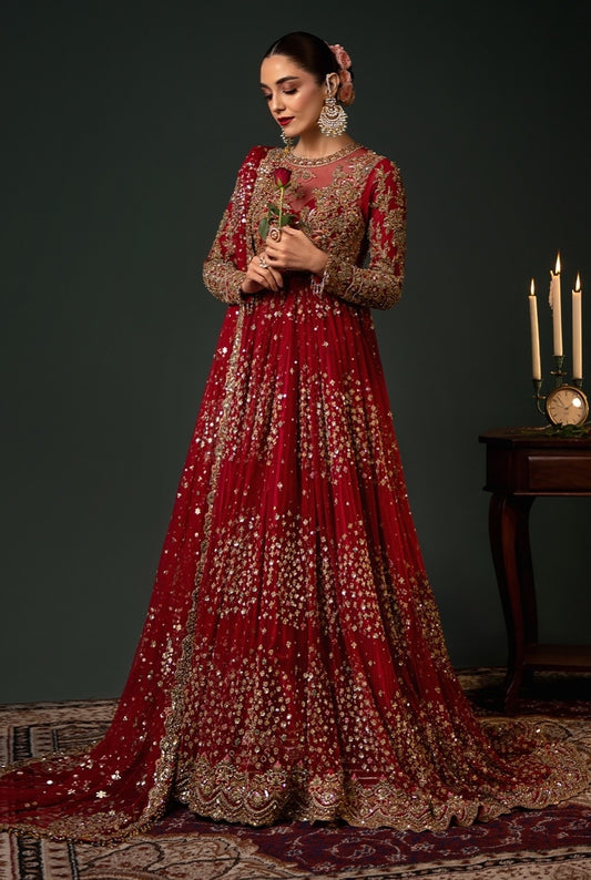 Ahmad Sultan AS-BRIDALS Fully Hand Emblishment Pure Chiffon Unstitched Collection  Sablette