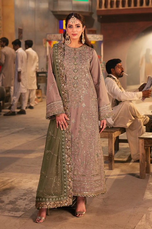 Asim Jofa Luxury Chiffon 3 Pieces Embroidered Twisted Chiffon AJKK-08