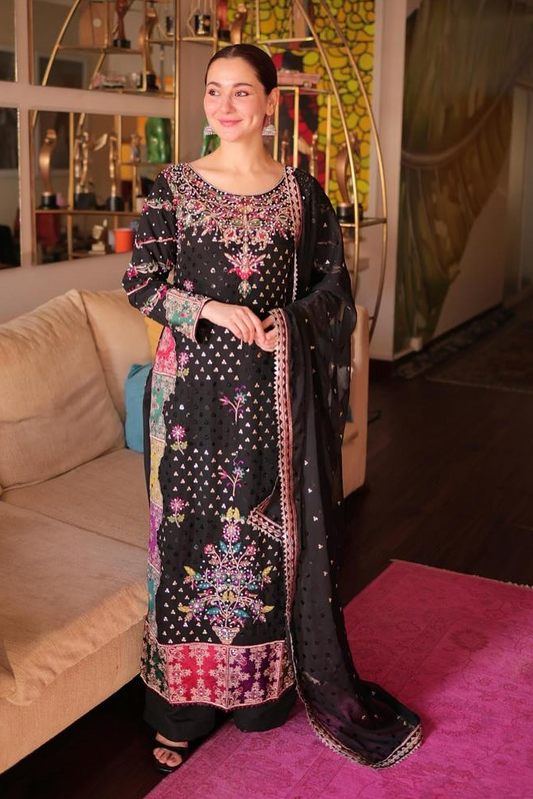 Haseens Official Luxury Embroidered and Hand Embellished Unstitched Suits Shanaya