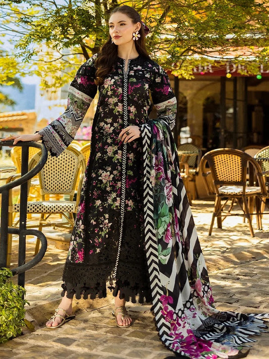 Elaf Luxury Lawn Embroidered Unstitched 3 Piece ELK-05A Belleza