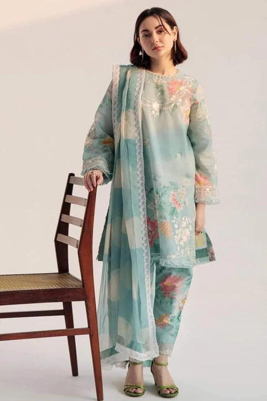 Coco by Zara Shahjahan Embroidered Lawn 3 Piece Unstitched Suit D-05B