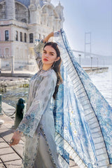 Adan Libas Gray Luxury Unstitched Lawn Collection IRHA ZIA -54