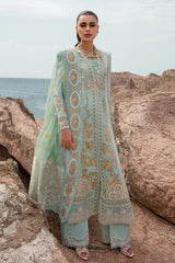 Crimson By Saira Shakira Embroidered Lawn Unstitched 3Pc Suit D-04A Dove's Song - Opel