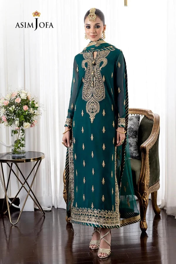 Asim Jofa JhilMil Luxury Festive Chiffon Collection 3 PC Unstitched D-12