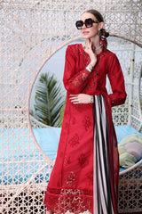 Noor by Saadia Asad Luxe PrintKari 3 Pc Lawn Unstitched Suit D8-A