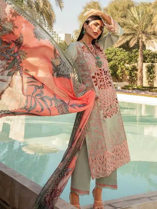 Rang Rasiya Carnation Embroidered Lawn Unstitched 3Pc Suit D-07 Orchid