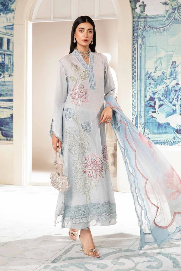 Maria.B MPrints Embroidered Lawn Unstitched 3Pc Suit MPT-2001-B