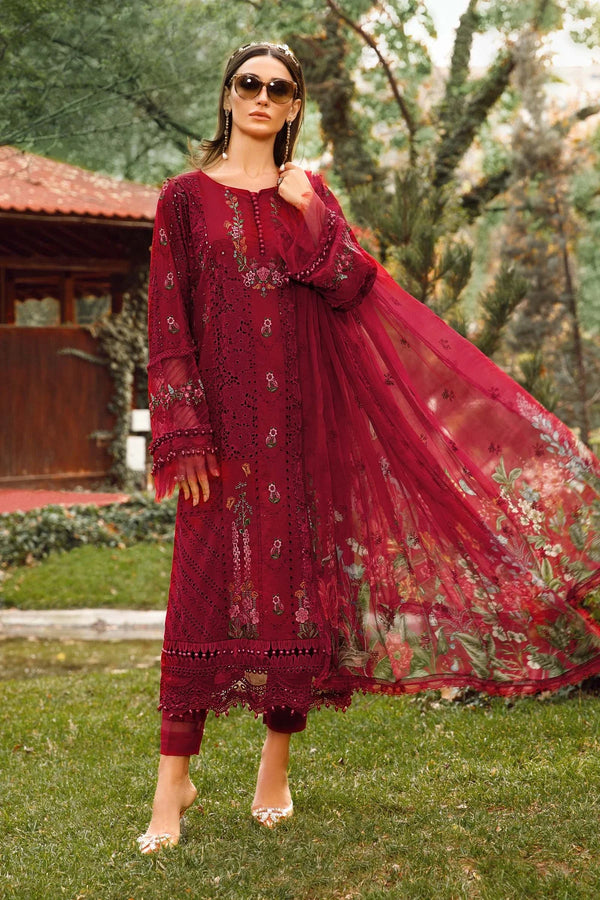 Maria.B Voyage A Luxe Embroidered Lawn Suits Unstitched 3 Piece 9A
