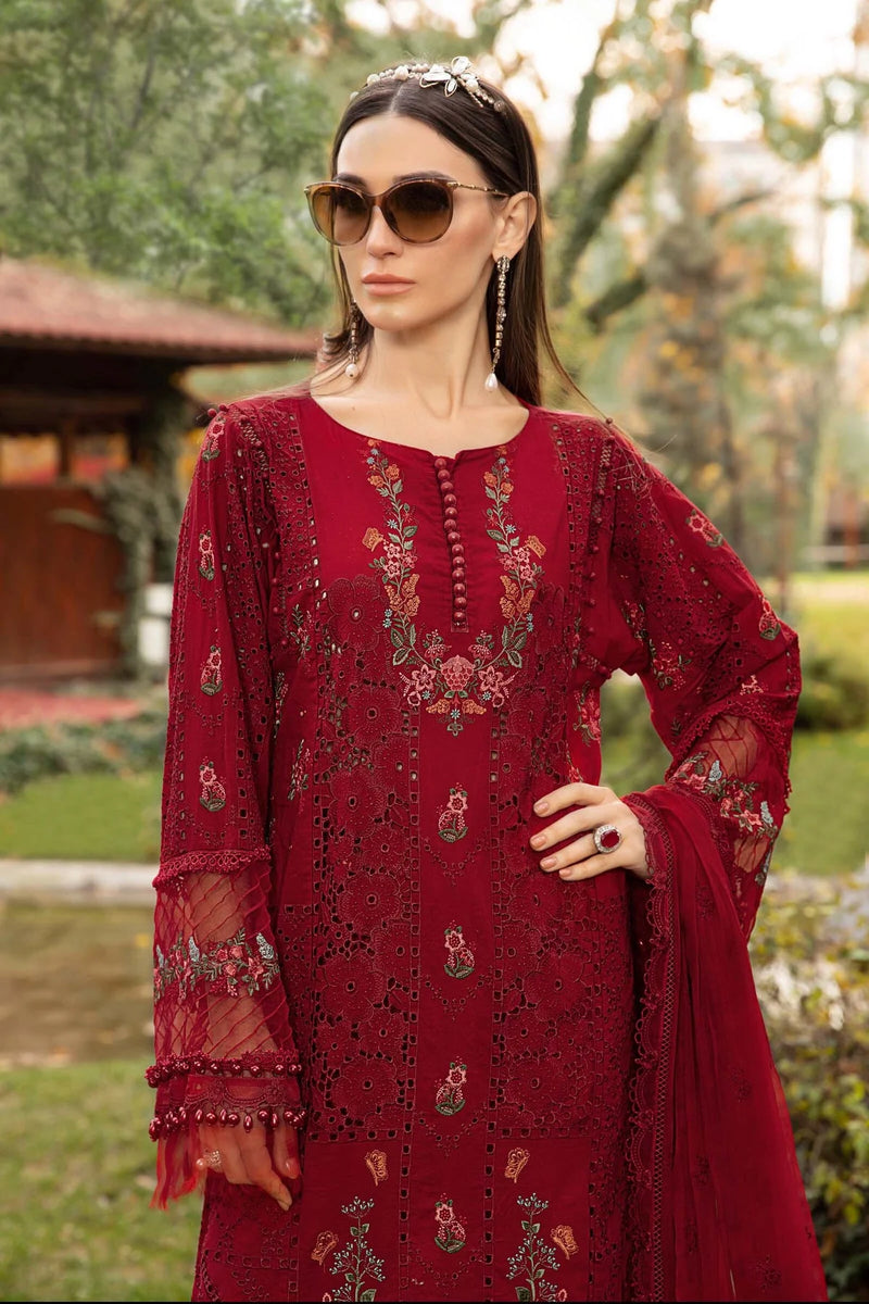 Maria.B Voyage A Luxe Embroidered Lawn Suits Unstitched 3 Piece 9A