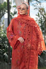 Maria.B Embroidered Lawn Suits Unstitched 3 Piece D-03 Imperial & Splendor - Eid Collection