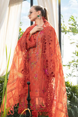 Maria.B Embroidered Lawn Suits Unstitched 3 Piece D-03 Imperial & Splendor - Eid Collection