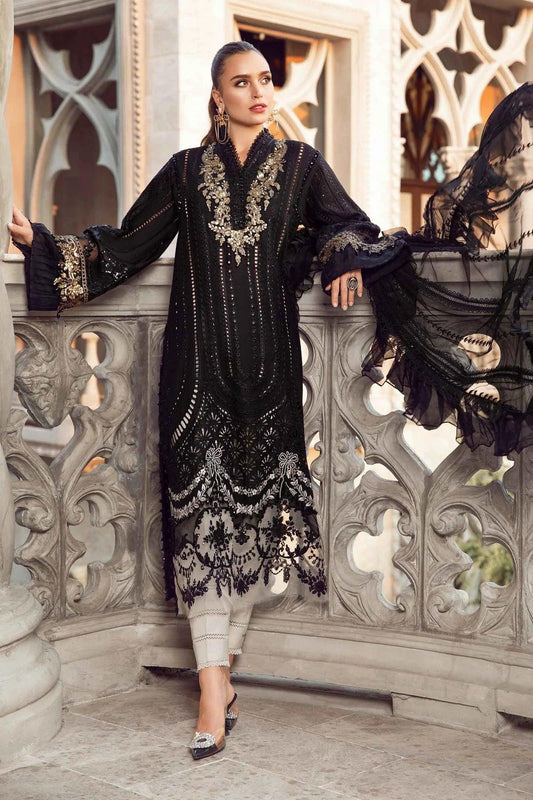 Maria.B Embroidered Luxury Lawn Eid Ul Azha Collection Hit Code D-03 PURE LAWN