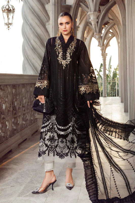 Maria.B Embroidered Luxury Lawn Eid Ul Azha Collection Hit Code D-03 PURE LAWN