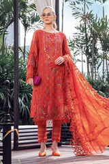 Maria.B Embroidered Lawn Suits Unstitched 3 Piece D-03 Imperial & Splendor - Eid Collection