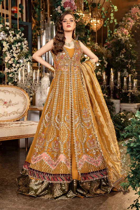 Maria.B Mbroidered Organza Hand Embroidered Unstitched 3 Piece Suit BD-2907