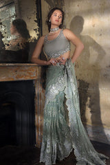 Sobia Nazir Nayab Festive - 02 Unstitched Net Saree Collection Design SN -02