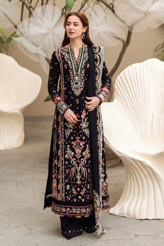 Qalamkar Luxury Lawn Embroidered Unstitched 3 Piece FK-15 Hannah