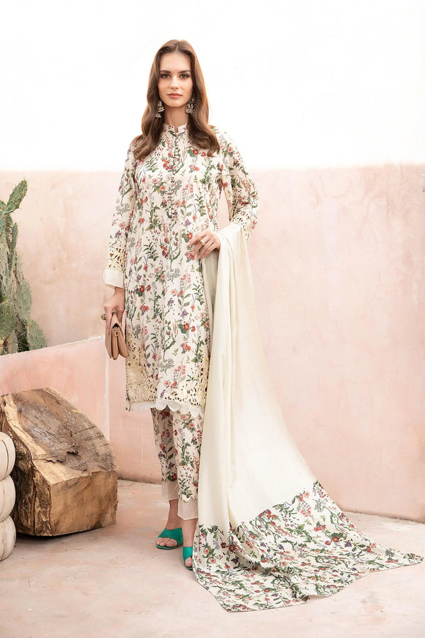 Maria.B Mprints Luxury Lawn Collection Unstitched 3 Pieces EF 23-71