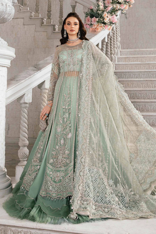 Maria.B Mbroidered Bareeze Net 3 Piece Unstitched Embroidered Suit BD-03