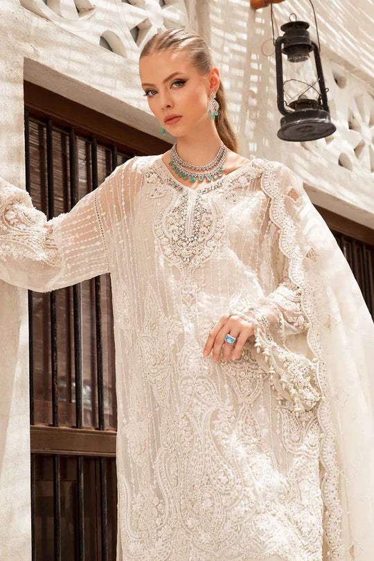 Maria.B Wedding COUTURE Fully Embroidered Organza Suit Unstithced FX-863