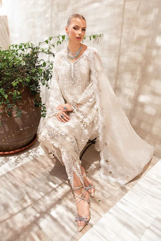 Maria.B Wedding COUTURE Fully Embroidered Organza Suit Unstithced FX-863