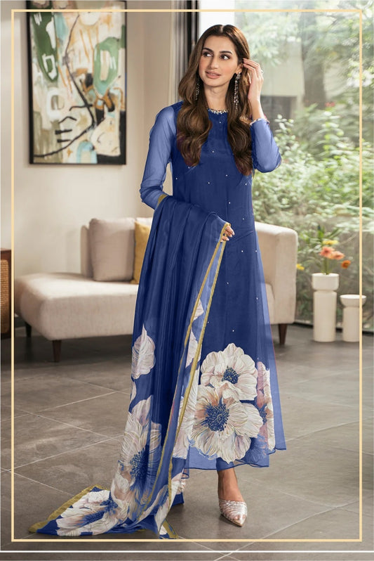 Lulusar Blue Silk Formal Collection Master Replica