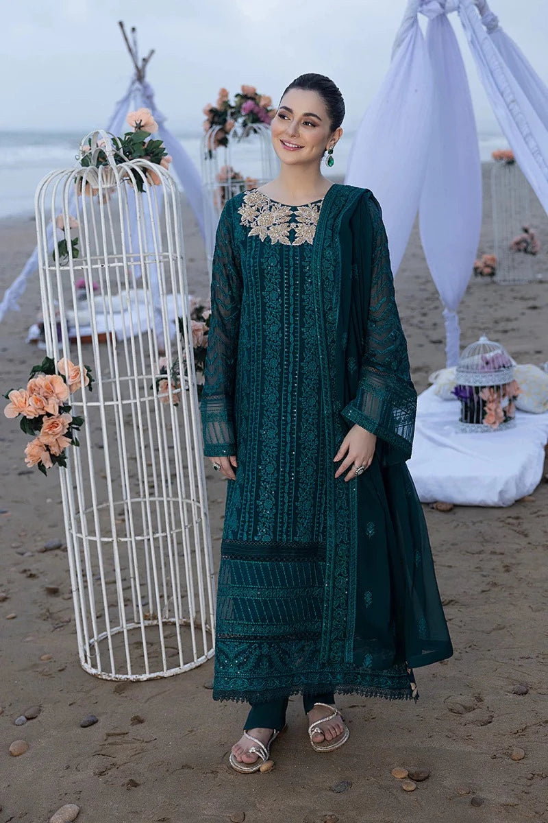 Luxe By Azure Embroidered Chiffon Suits Unstitched 3 Piece AS-110 Jasper Shine