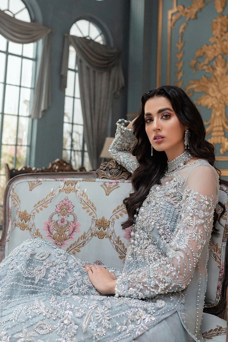 MUSHQ LUXURY FORMALS ADELA ORGANZA 3 PC UNSTITCHED HAND WORK COLLECTION