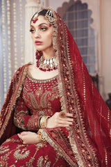 Maria.B Couture Brides Edition Deep Red Mbroidered Collection Unstitched MC-029