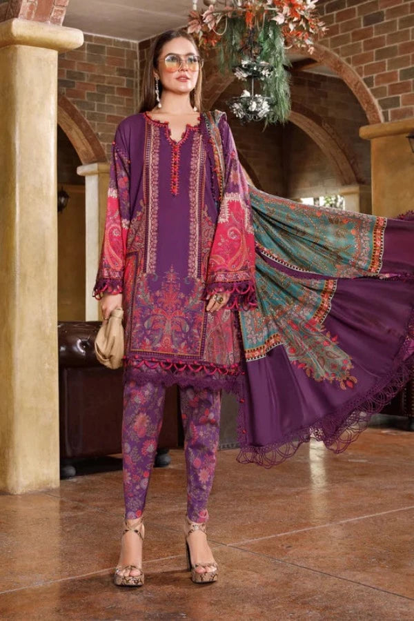 Mprints By Maria.B Printed Lawn Suits Unstitched 3 Piece MP 3A - Summer Collection