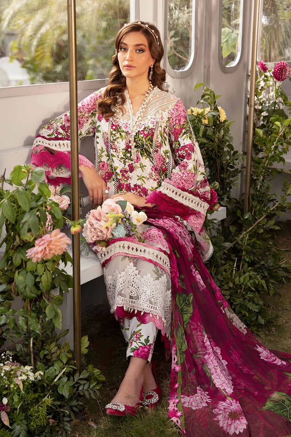 Maria.B Mprint Luxury Embroidered STITCHED Collection 3 Pc MPT-2102-A STITCHED