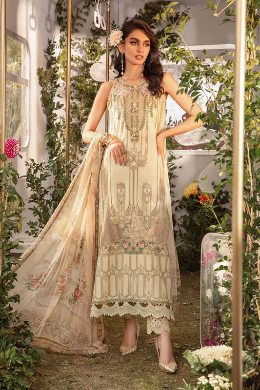 Maria.B M.Prints Luxury Unstitched Embroidered Lawn 3Pc Suit MPT 04-A