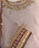 Agha Noor Formal Collection 3 Pieces Unstitched Organza - Sabah