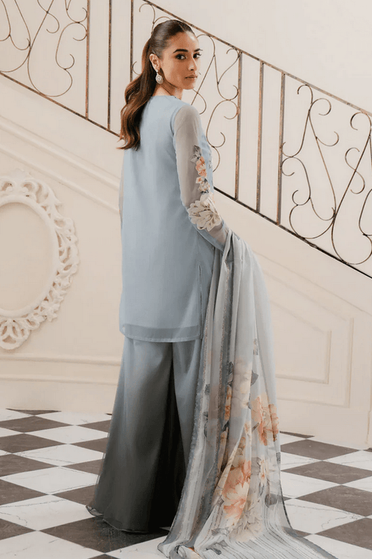 Lulusar Silk Hand Embroidered Unstitched Collection miralim top